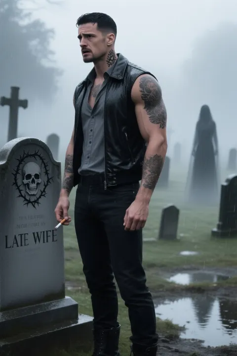 widowed-tattooed-biker-grieving-in-rain