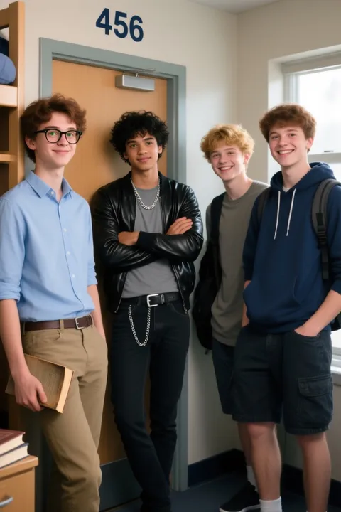 Four Male College Roommates