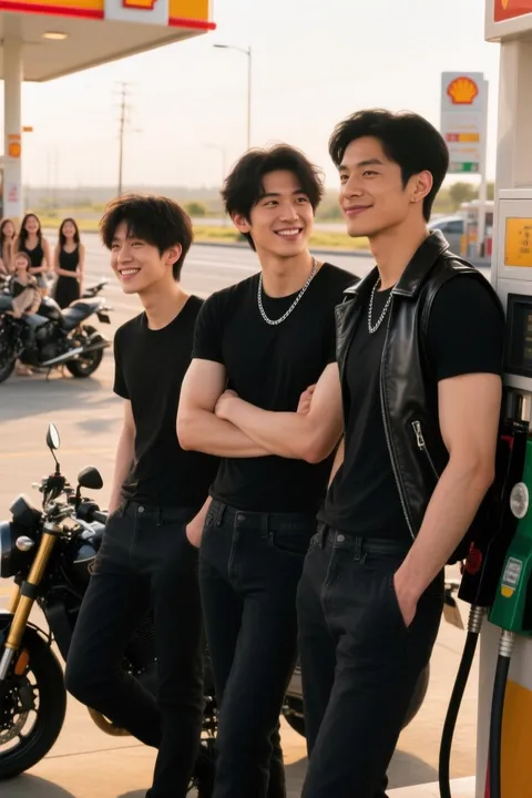 seductive-biker-brothers-at-gas-station